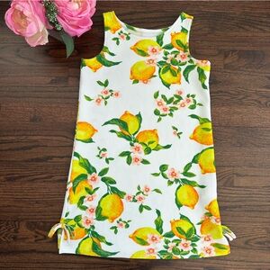 Pappagallo lemon shift print dress, size L/10-12